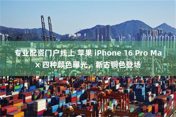 专业配资门户线上 苹果 iPhone 16 Pro Max 四种颜色曝光，新古铜色登场